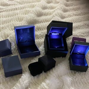 Elegant Black and Blue Jewelry Organizer Box